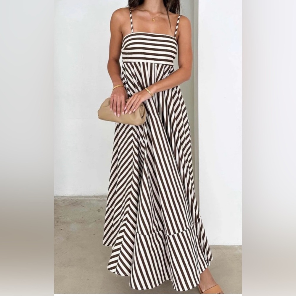 The Commence Striped Maxi Dress